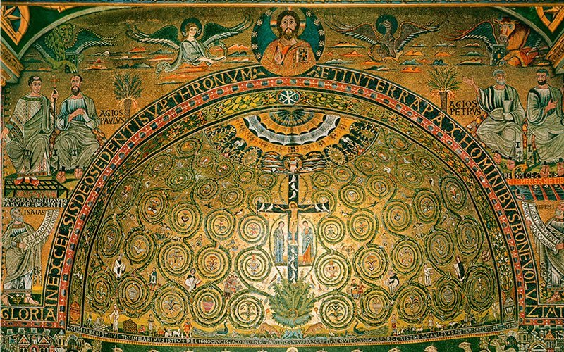 Базилика Сан-Клементе аль-Латерано-Римская мозаичная мозаика